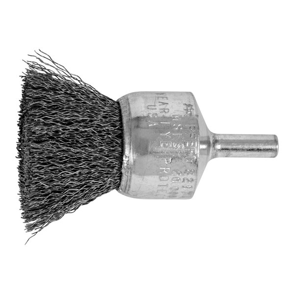 Pferd 1" Crimped Wire End Brush - .010 CS Wire, 1/4" Shank 82974